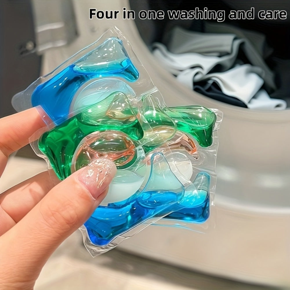 Blue-and-Green Laundry Detergent Gel Pods in Three Available Package Weight and Color Combinations