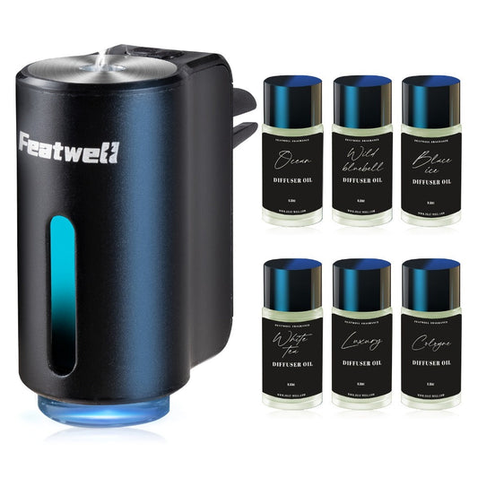 Car Essential Oil Diffuser & Humidifier – 3-Level Adjustable Mist, Quiet Ultrasonic Aromatherapy, Cup Holder Fit, Portable for All Car Models | Daily Commute Road Trip Driver Gift | Red Grey