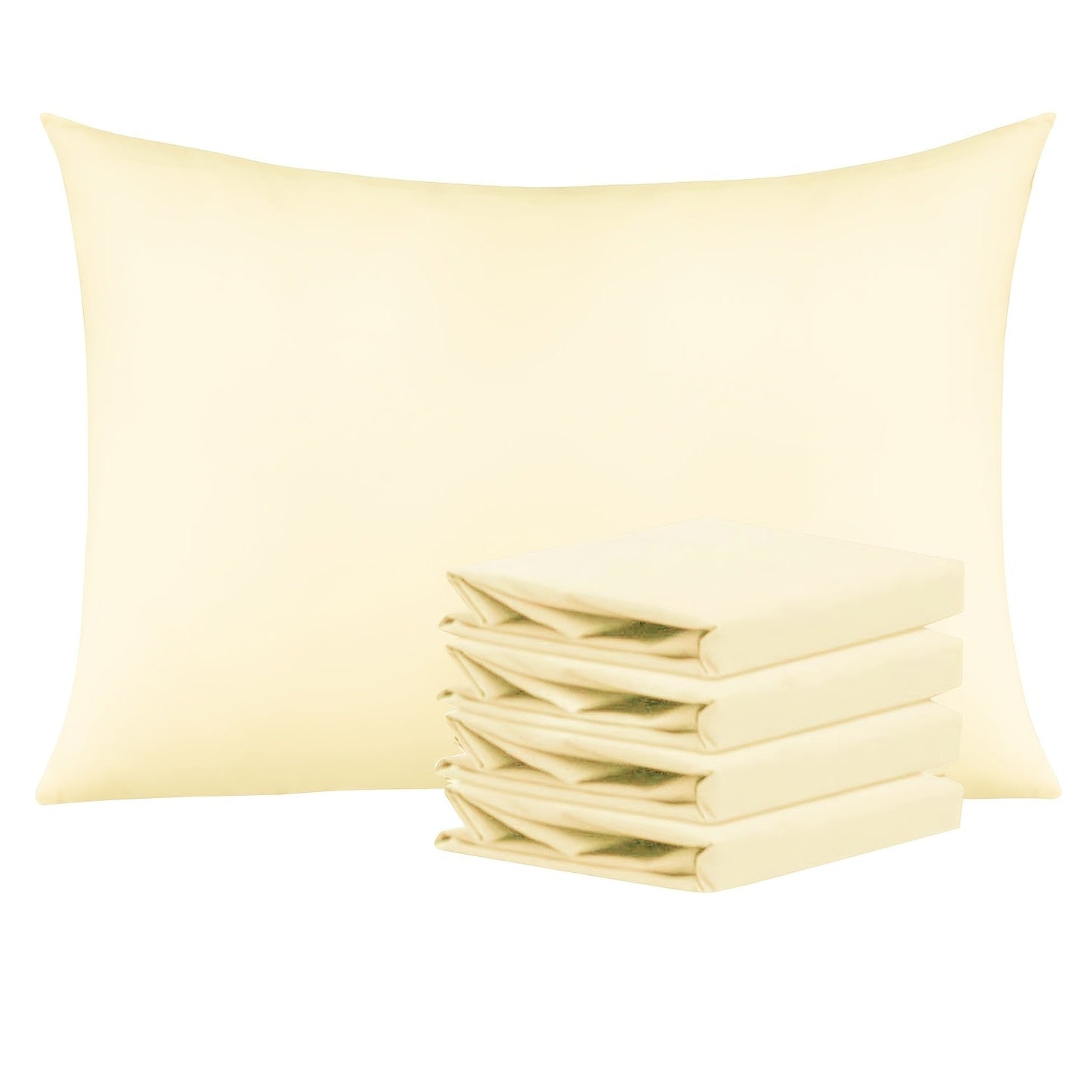 Four-Pack Queen Pillowcase Set in 32 Solid Colors with 20 x 30-Inch Size and Envelope Closure