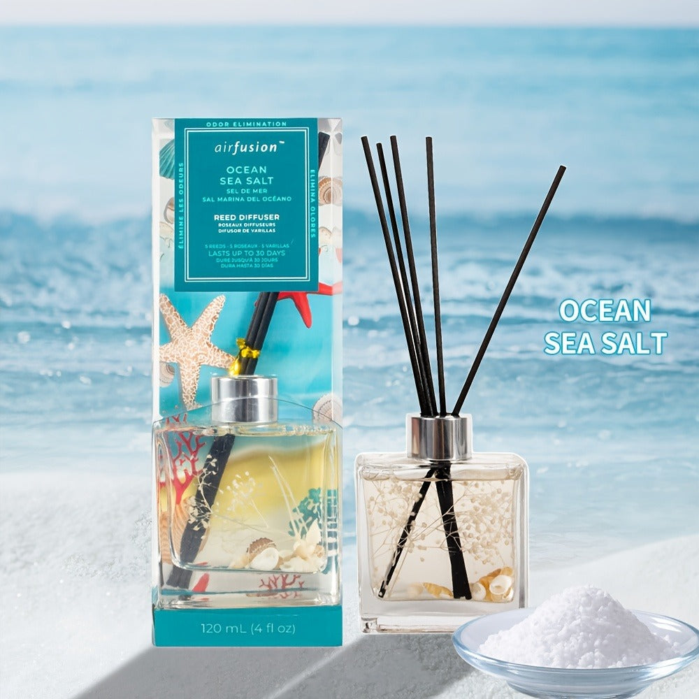 Reed Diffuser Set 4oz - Aromatherapy Home Fragrance Sticks with Essential Oil Scents, Air Freshener for Bedroom