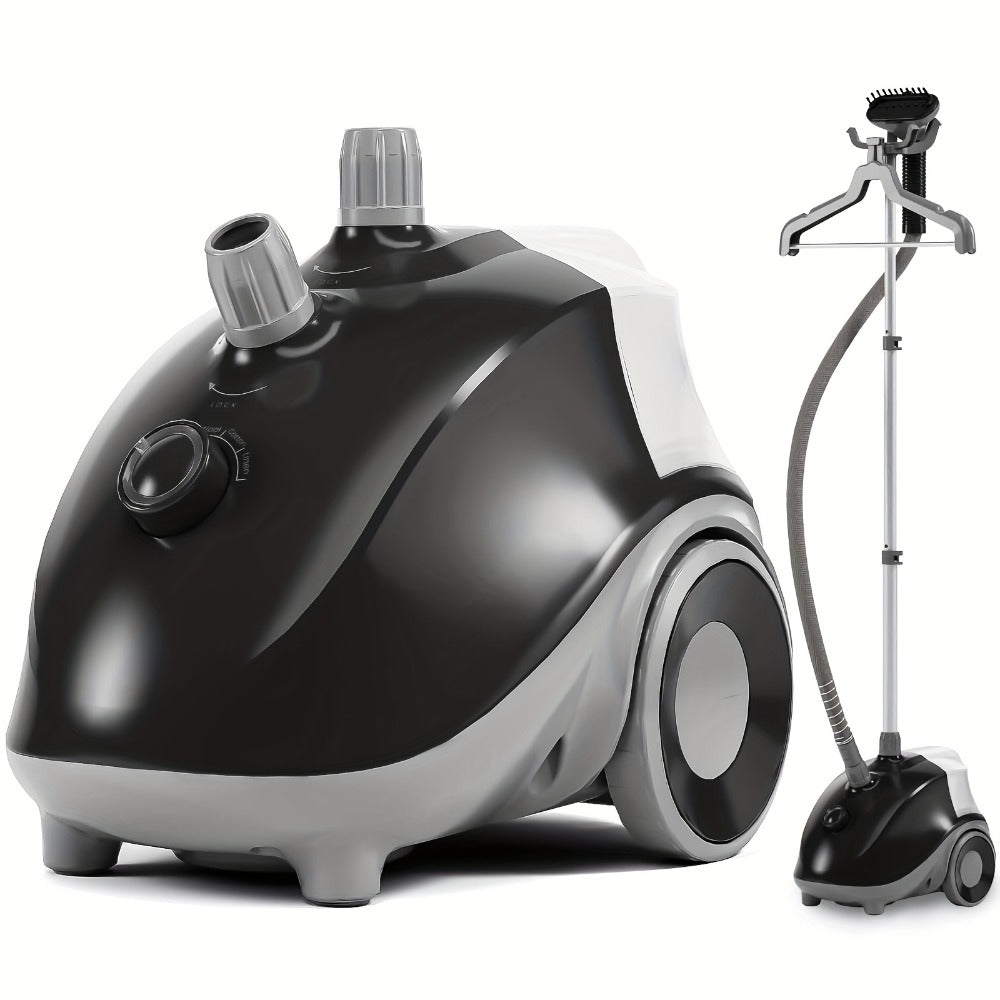 1500W Floor-Standing Garment Steamer with 1.8L Tank, 45-Second Heat-Up and Up to 60-Minute Steam Label
