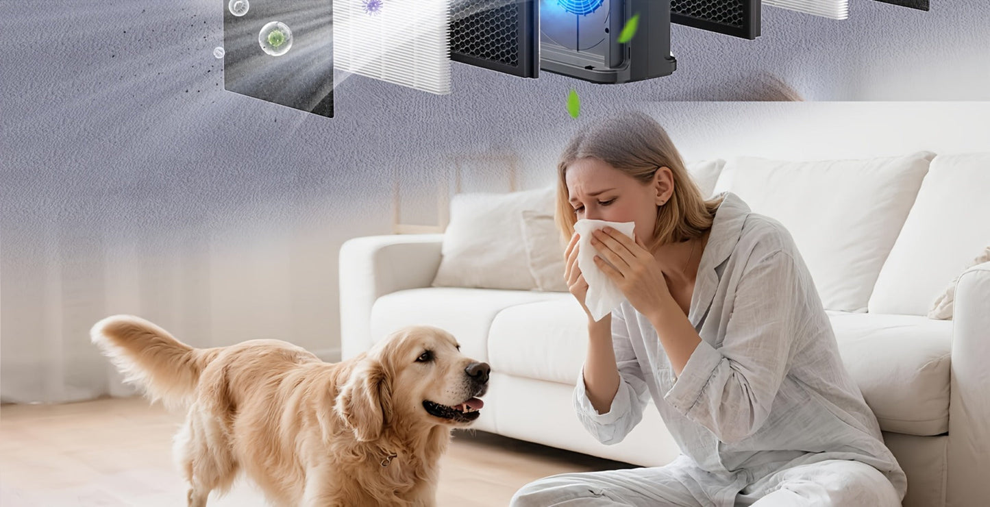 Air Purifier with H13 HEPA Filter, 2500 Sq Ft Coverage, PM2.5 Sensor, 22dB Mode and Two Colors