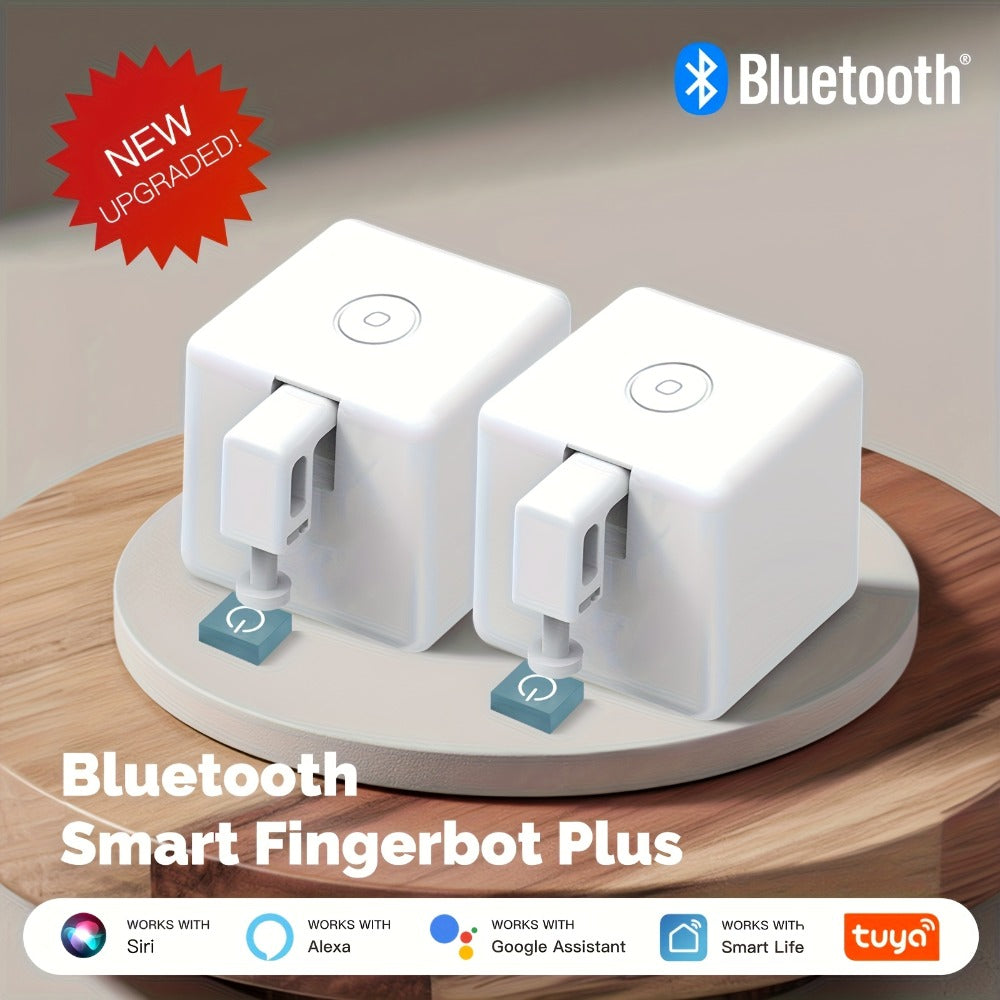 MOES Fingerbot Plus Smart Button Pusher Robot 2-Pack – Wireless Automatic Touch Control, Works with Alexa, Google Home & Smart Life App, No Wiring 5-Second Install, Retrofit Any Switch or Button (2 White)