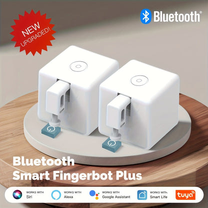MOES Fingerbot Plus Smart Button Pusher Robot 2-Pack – Wireless Automatic Touch Control, Works with Alexa, Google Home & Smart Life App, No Wiring 5-Second Install, Retrofit Any Switch or Button (2 White)