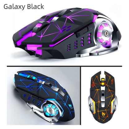 Wireless Gaming Mouse RGB Rechargeable T-WOLF 2.4GHz Ergonomic Large Mouse for PC Laptop Tablet Mac Chromebook Adjustable DPI Quiet Click Work Gaming Study Back to School Gift