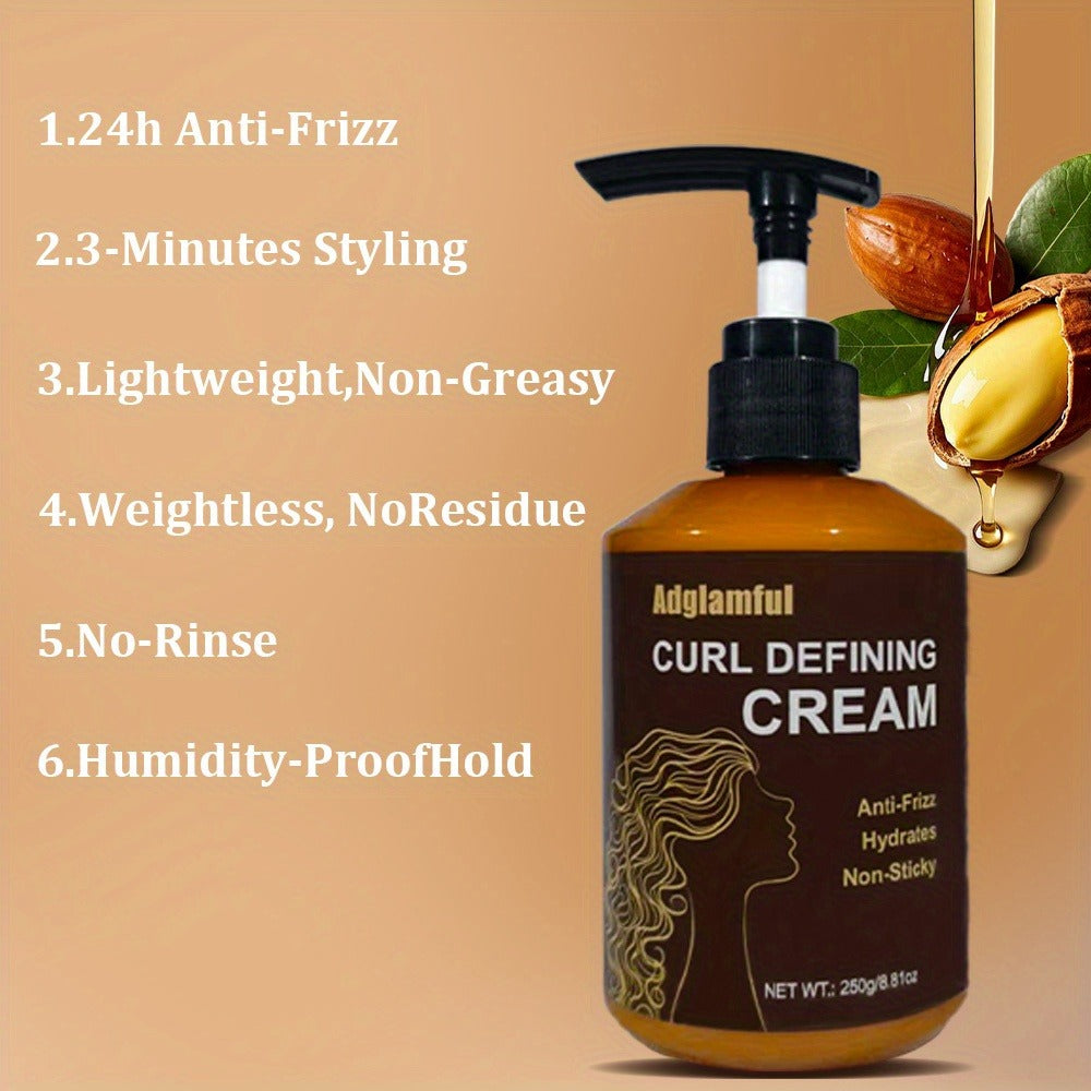 Pump-Bottle Curl Defining Cream with Leave-In Application for Wavy, Curly and Coily Hair Types
