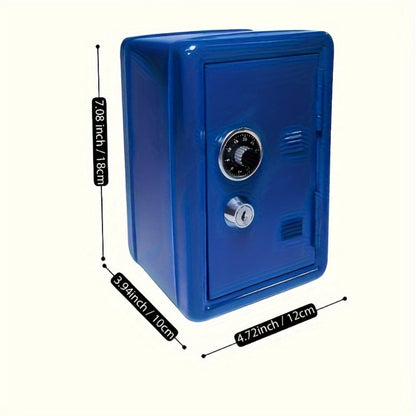 Password Lock Cash and Coin Storage Box with Key Lock Portable Money Box for Saving Cash Coins Notebooks Passports Valuables Home Office Security Gift Red Pink