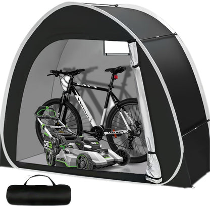 Bike Storage Shed Tent Outdoor Waterproof Bicycle Cover Shelter 210D Oxford PU4000 for 2-3 Bikes Lawn Mower Garden Tool Storage