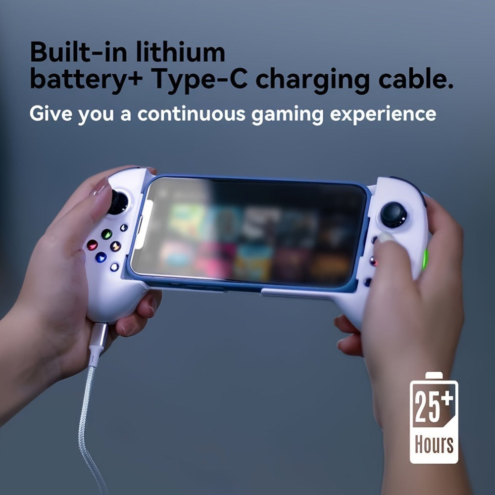 Wireless Mobile Gaming Controller Bluetooth 5.0 Retractable Gamepad – ShanWan Q13 for iPhone Android PC Steam, 25H Battery Type-C Charging, PUBG Fortnite Genshin Cloud Gaming Phone Controller Gift