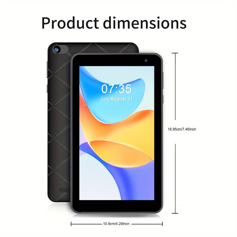 Android Tablet 7-Inch with Android 15, 8GB Total RAM, 32GB Internal Storage and Dual-Band WiFi 6