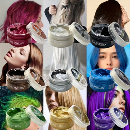 Temporary Hair Color Styling Wax in Nine Shades for Parties, Festivals, Halloween and Cosplay