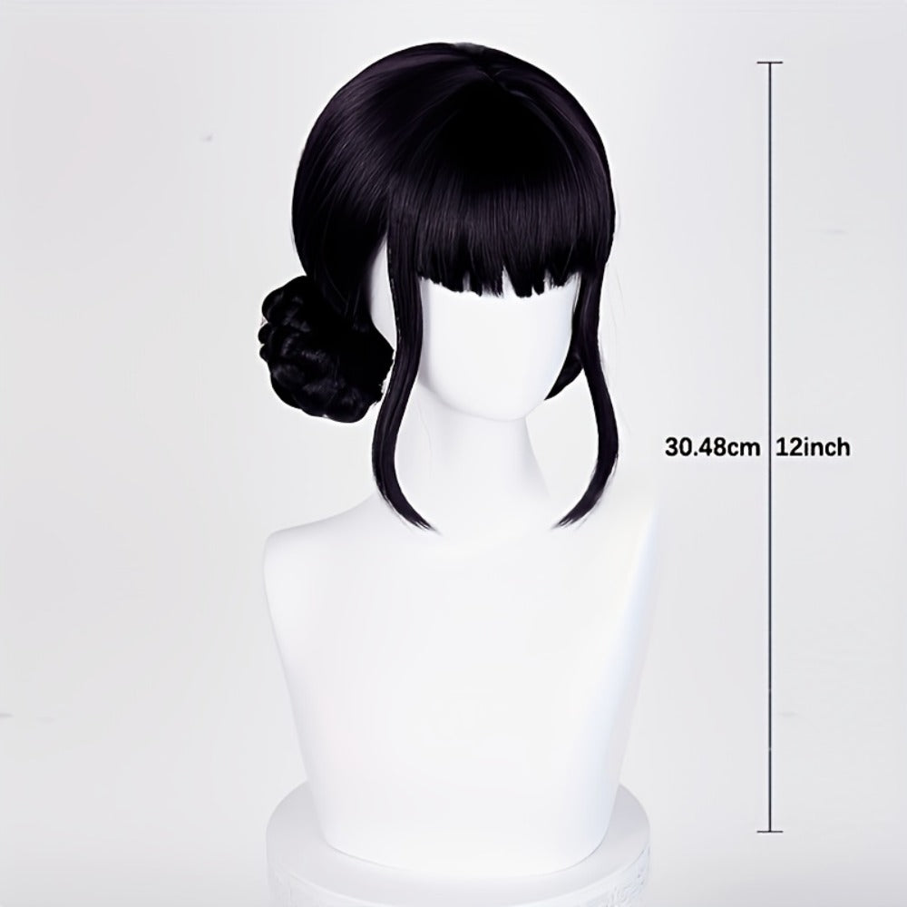 K-Pop Cosplay Wig Long Straight 30 Inch – Korean Idol Costume Hair for Halloween, Anime Convention & K-Drama Character Dress Up, Rose Red, Purple & Black Purple Colors for Women & Girls