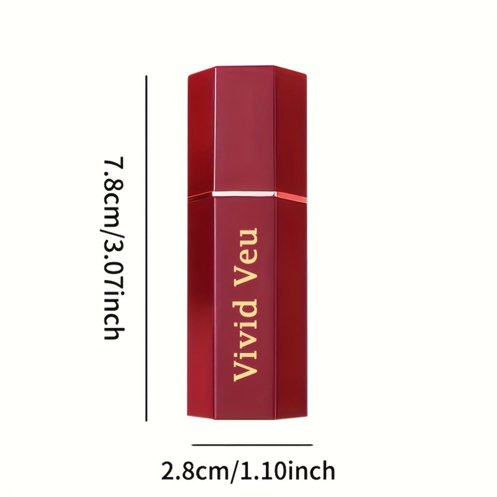 Lipstick Set, Vivid Veu 6-Piece Glossy Cream Bullet Collection with Pink, Rose, Berry and Mauve Colors