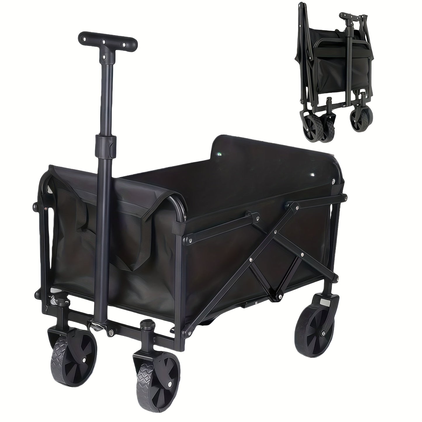Folding Wagon Heavy Duty | Garden Cart Beach Wagon Camping Utility Outdoor Cart