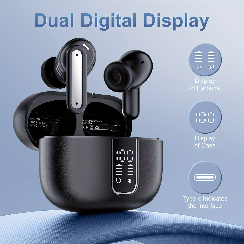 ENC Sports Wireless Earbuds ANKRIYUL Stereo Headphones Environmental Noise for Bedside Audio, Alarms and Room Entertainment