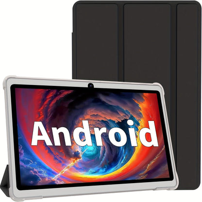 GPS FM Radio Android Tablet 7 & 10.1 Inch 6GB RAM 512GB Expandable Storage WiFi Dual Camera Quad-Core Android 11 Tablet PC with Leather Case Stereo Speakers Type-C Charging Pink Blue Black