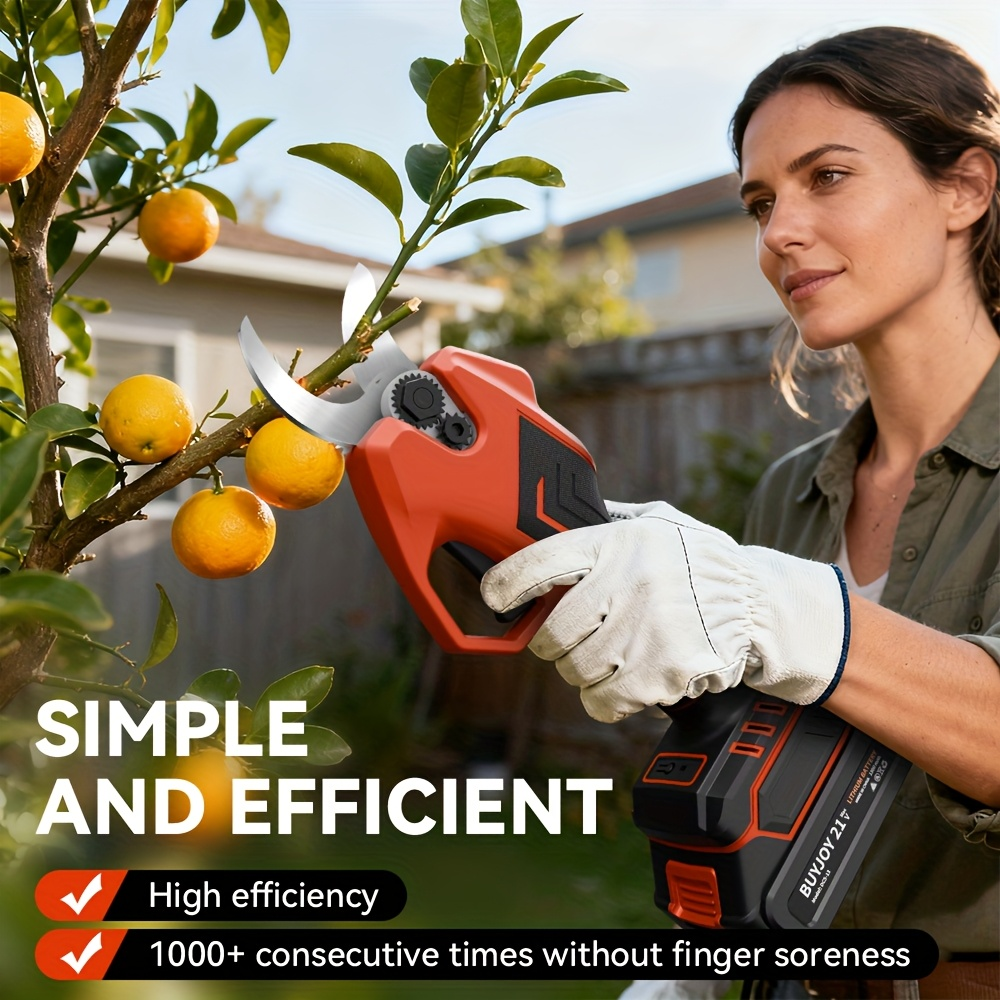 Electric Pruning Shears Cordless with LCD Display, Portable Battery-Powered Tree Pruner with Adjustable Cutting Diameter for Garden, Orchard & Tree Pruning – Great Gift