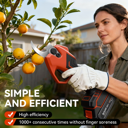 Electric Pruning Shears Cordless with LCD Display, Portable Battery-Powered Tree Pruner with Adjustable Cutting Diameter for Garden, Orchard & Tree Pruning – Great Gift