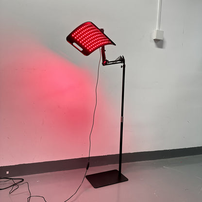 Curved Red and Near-Infrared LED Light Panel with 15 x 8.6-Inch Head, Adjustable Floor Stand and Articulating Arm