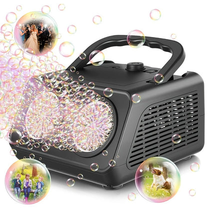 Dual-Wheel Bubble Machine with White Single-Unit or Black and Light White Two-Unit Bundle Labels