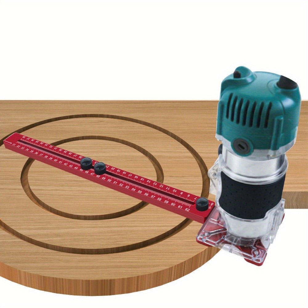 Four-in-One Aluminum Router Circle Cutting Jig in Metric with Base or Inch Configuration without Base
