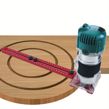 Four-in-One Aluminum Router Circle Cutting Jig in Metric with Base or Inch Configuration without Base