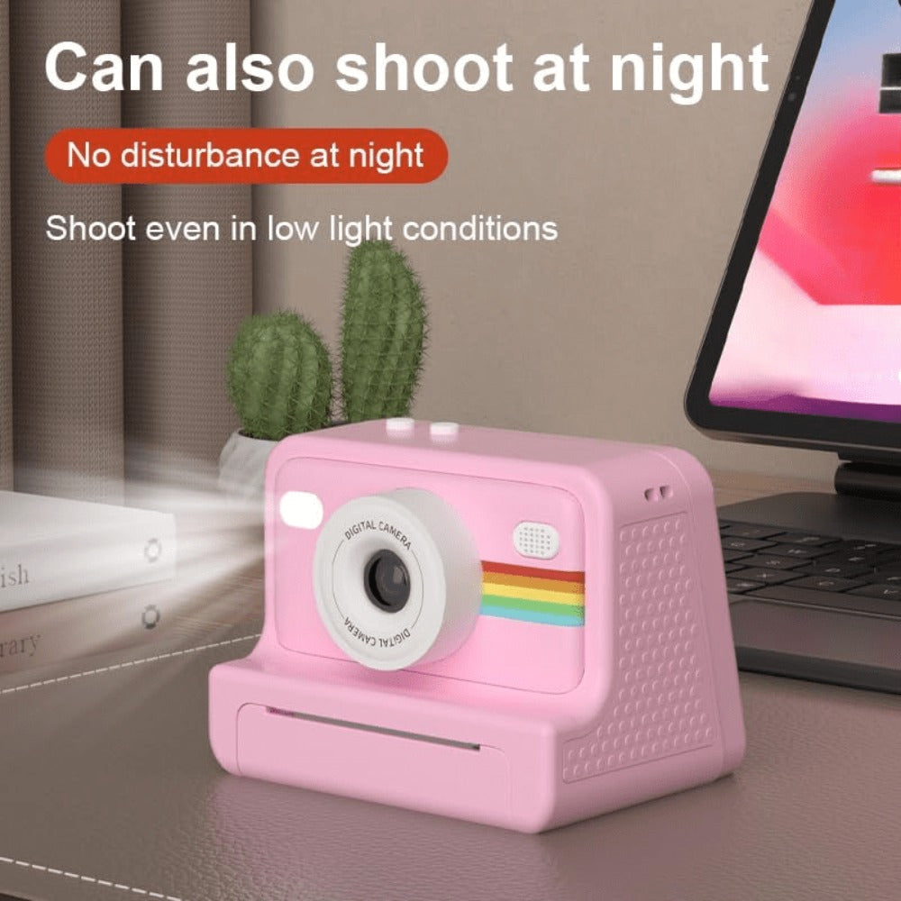 Instant Print Digital Camera with 1-Second Photo Printing | 1080P HD Screen, Selfie & Video Camera, 3 Rolls Paper Included | Portable Travel Camera Gift for Kids, Teens & Adults