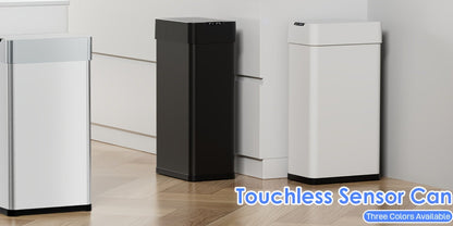 Touchless Trash Can with Motion Sensor 18.5 Gallon 60L, -Close Lid, Brushed Stainless Steel, Bag Holder