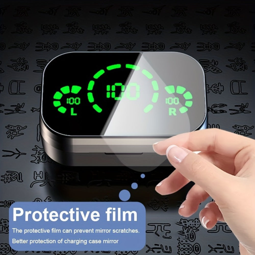 Wireless Earbuds Anime Mirror Style with Bluetooth 5.4, Digital Display and App Control in Two Colors