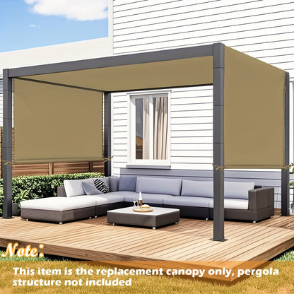 Retractable Pergola Replacement Canopy Cover, 105-Inch Width with Eight Colors and Three Length Options