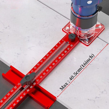 Four-in-One Aluminum Router Circle Cutting Jig in Metric with Base or Inch Configuration without Base