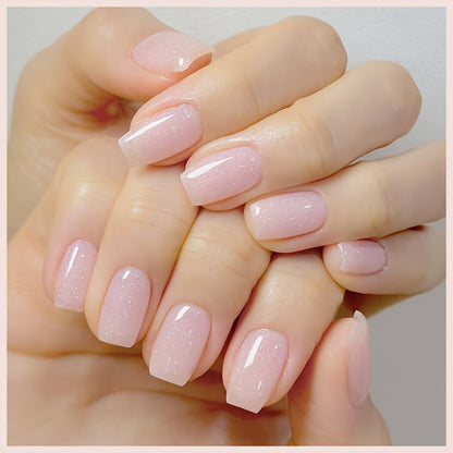 Gel Nail Polish Pink Glitter Jelly Arch-Shaping Color Gel with Sheer Translucent Finish and UV/LED Cure for Nail Art