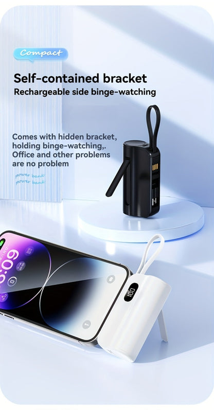 6000mAh Power Bank Gift Set with 22.5W Label, Fold-Out Connectors, Data Cable, Bracelet and Display