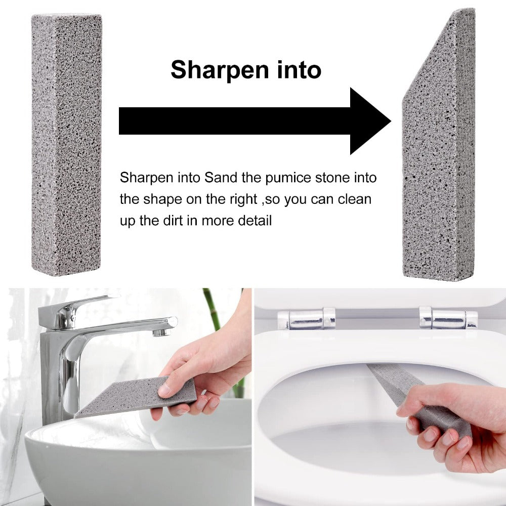 Thirty-Six-Piece Grey Pumice Cleaning Stone Set with Rectangular Blocks for Toilet and Tile Spot Cleaning