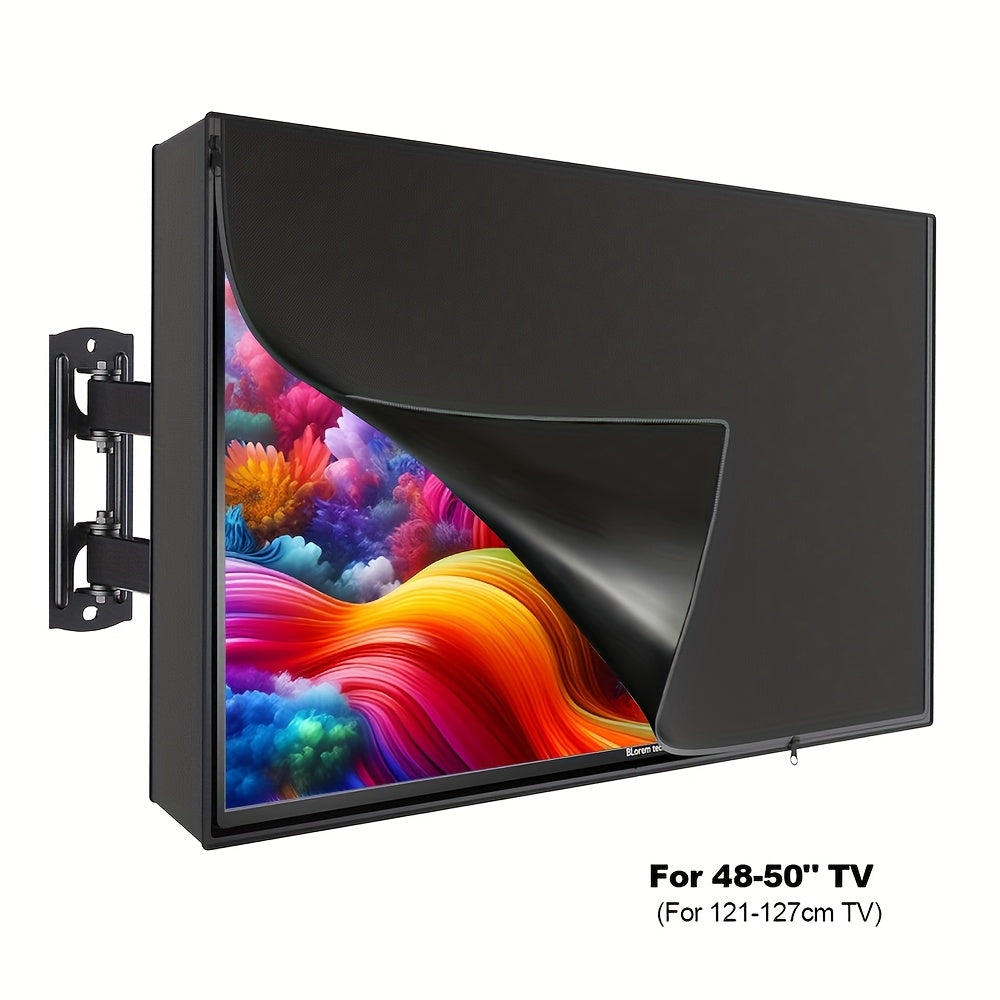 Black Television Cover with Roll-Up Front Panel for 30–32, 39–40, 43 or 48–50 Inch Screens