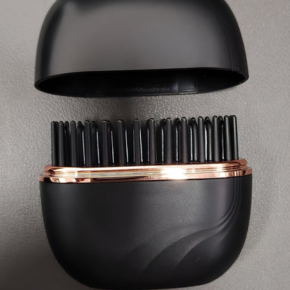 Mini Cordless Hair Straightening Brush with USB Charging, 9.6cm Compact Body and Black Configuration Options