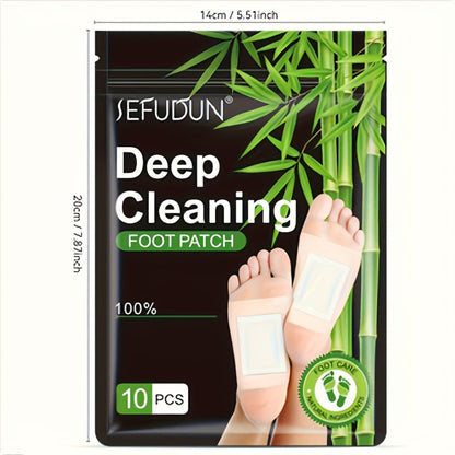 Foot Detox Patches Bamboo Charcoal & Ginger 50pcs 5 Bags — Deep Cleansing Overnight Foot Pads for Toxin Removal, Relaxation & Circulation Support, Self-Care Gift for Women Men & Parents