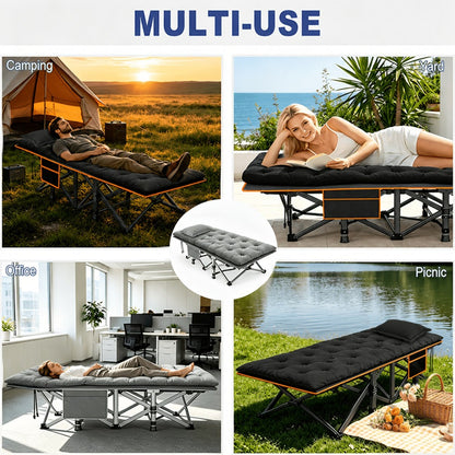 59-Inch Wide Folding Bed with Carry Bag and Tool-Free Assembly for Bedroom detail image - detail view 4