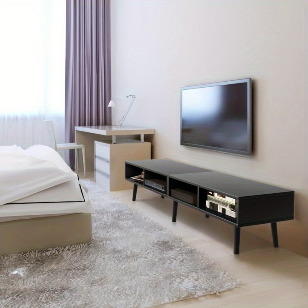 59-Inch Wood TV Stand with Cable Management for Practical Everyday Home Use in Living Room detail image - detail view 4