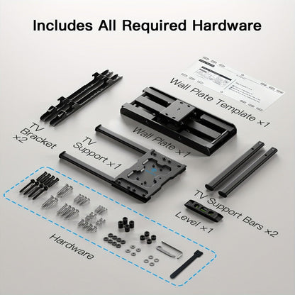 Full Motion TV Wall Mount 37-75 Inch, Dual Arm Swivel Tilt, VESA 600x400mm, Extends 15.4 Inch, Fits LED LCD OLED Flat Curved Screens