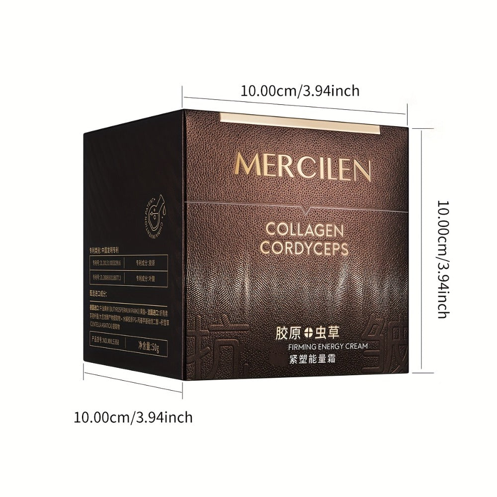 Cordyceps Collagen Face Cream for Women Sensitive Skin 50g - Squalane Glycerin Alcohol-Free Moisturizer Firming Hydrating Barrier Repair Anti-Aging Daily Cream