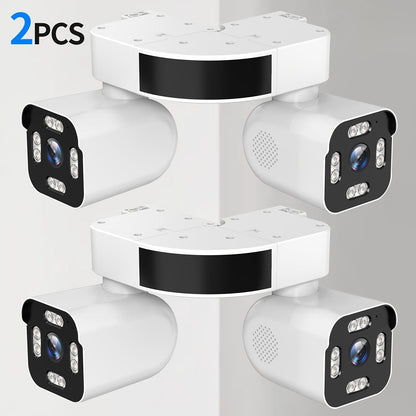 10x Zoom Dual Lens PTZ Outdoor Security Camera 5MP, 360° Pan Tilt, Siren Alarm, Two-Way Audio, Color Night Vision, 24H Wired Power, WiFi App Control – Home & Business Surveillance