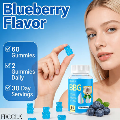 BBL Gummies for Women Butt Enhancement 60 Count Strawberry Flavor – Supports Curves Feminine Confidence Body Shaping Skin Elasticity Natural Lift Daily Wellness Supplement