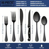 Black 48 pieces/set