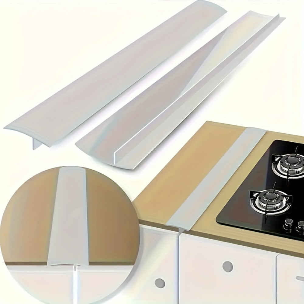 Silicone Countertop Gap Sealing Strips, 53 x 5.5 cm Self-Adhesive Trim in Five Color and Pack Options