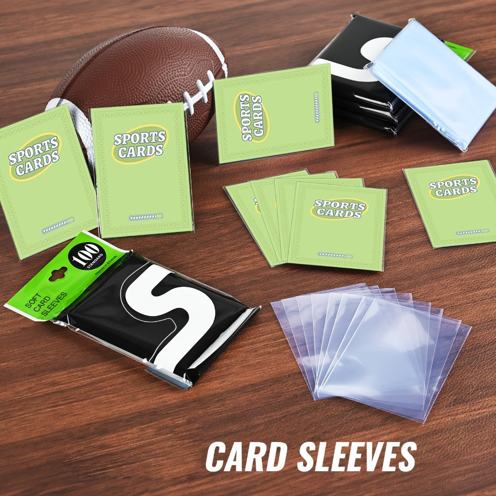 Clear Soft Trading Card Sleeves in 700, 1500, 2200, 3800 or 5400-Count Bulk Packs for Adult Collectors