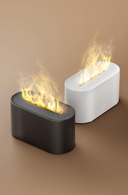 Humidifier Mini Flame-Effect USB Diffuser with Three Mist Levels and One, Two or Three-Piece Sets