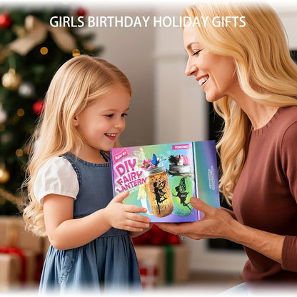 Fairy Lantern DIY Craft Kit for Girls Ages 6+ – Color Changing LED Mason Jar Night Light with Remote Control, Arts & Crafts Activity Set, Birthday Christmas Holiday Gift for Kids