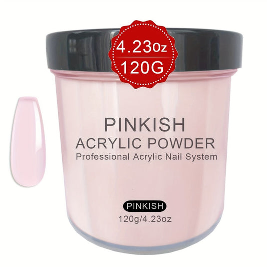 Acrylic Nail Powder 4oz Professional Polymer Powder Clear Pink White Nude Colors for Nail Extensions 3D Nail Art Sculpting & Overlay - No Lamp Required DIY Home Salon Formula