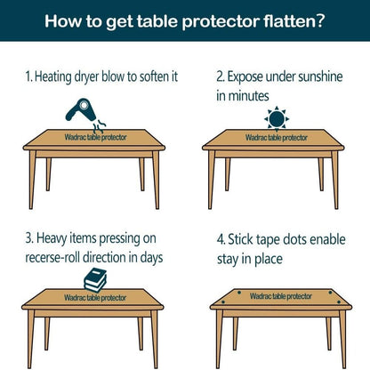 Clear PVC Tablecloth Table Protector 1.5mm Thick Transparent Table Cover Heat Resistant Scratch Resistant Waterproof Desk Mat for Dining Table Home Office Restaurant Coffee Table Multiple Sizes
